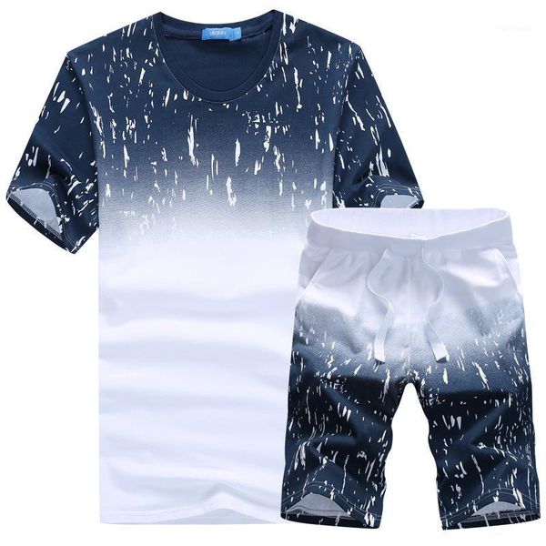 running sets men's clothing sportswear suit 2021 fitness summer printed jogging shorts + t-shirt 2 piece set large size 5xl tracksuit m, Black;blue 
running sets men's clothing sportswear suit 2021 fitness summer printed jogging shorts + t-shirt 2 piece set large size 5xl tracksuit m, Black;blue