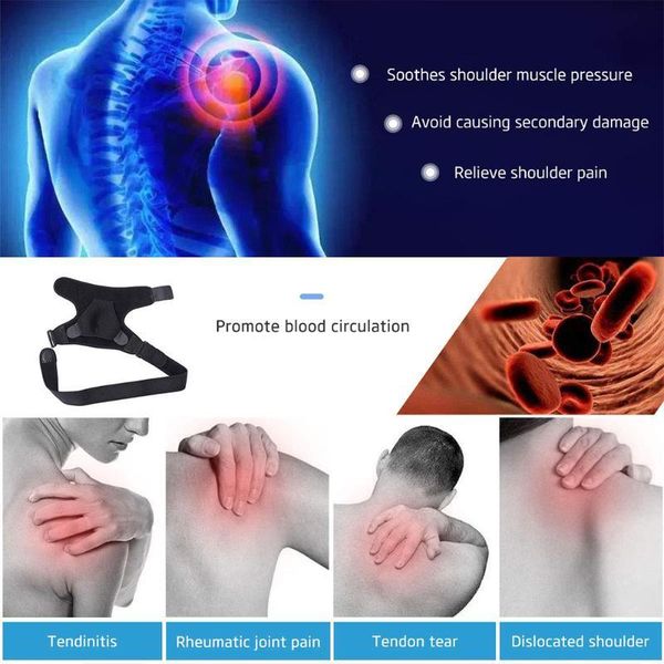 breathable shoulder support strap effective sport bandage relieve pain single black stretch adjustable protector kg-664, Black;blue
breathable shoulder support strap effective sport bandage relieve pain single black stretch adjustable protector kg-664, Black;blue