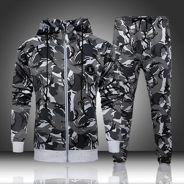 camouflage sweatshirts jacket + pants sets camo men tracksuit hooded outerwear hoodie set 2 pieces autumn clothing male fitness 201110, Gray
camouflage sweatshirts jacket + pants sets camo men tracksuit hooded outerwear hoodie set 2 pieces autumn clothing male fitness 201110, Gray