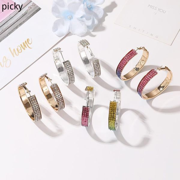 women's multicolor rhinestone hoop earrings large circle round fashion earrings korean girl gift earring jewelry1, Golden;silver
women's multicolor rhinestone hoop earrings large circle round fashion earrings korean girl gift earring jewelry1, Golden;silver