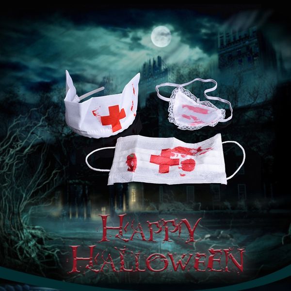 3 pcs /set halloween bloody kit costume accessory cosplay props fancy dress up set mask headpiece and eyepatch
3 pcs /set halloween bloody kit costume accessory cosplay props fancy dress up set mask headpiece and eyepatch