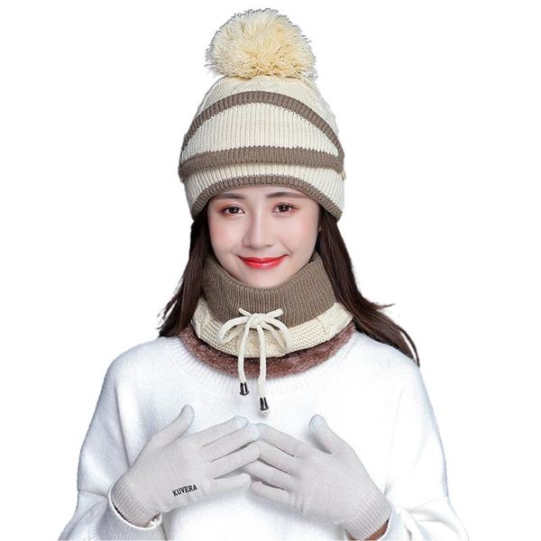 women winter 4 pieces beanie hat scarf face mask touch screen gloves set plush lined knit pompom skull cap windproof neck warmer, Blue;gray
women winter 4 pieces beanie hat scarf face mask touch screen gloves set plush lined knit pompom skull cap windproof neck warmer, Blue;gray