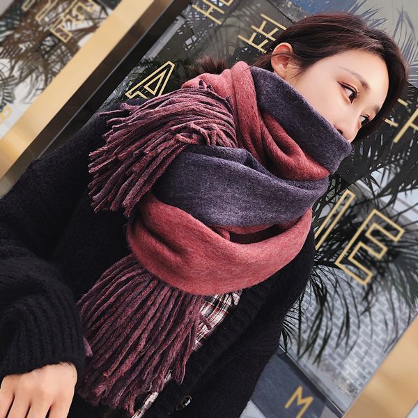 scarf women winter knitting versatile korean version thickened warm shawl long student double-sided wool bib man, Blue;gray
scarf women winter knitting versatile korean version thickened warm shawl long student double-sided wool bib man, Blue;gray