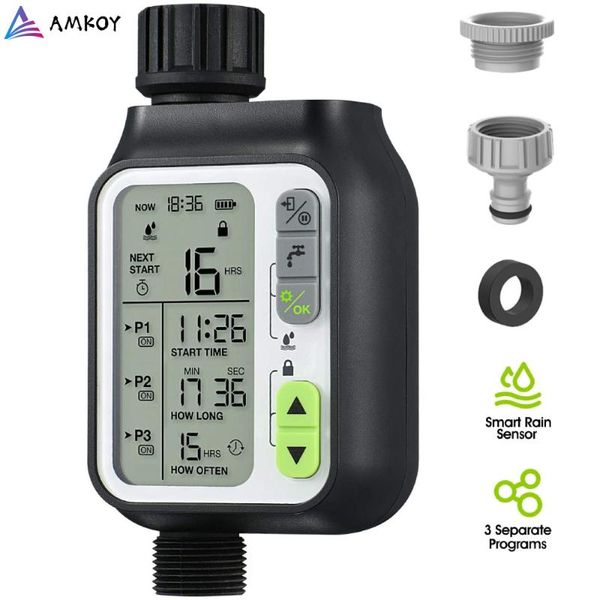 watering equipments automatic electronic water timer 3 separate programs sprinkler with rain auto sensor function hose valve
watering equipments automatic electronic water timer 3 separate programs sprinkler with rain auto sensor function hose valve
