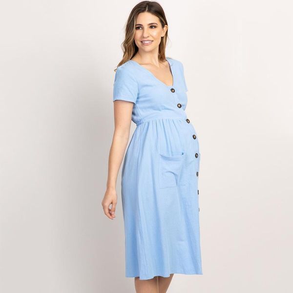 button pocket maternity dresses pregnant women office casual clothes cotton summer female plus size pregnancy dress graduation1, White
button pocket maternity dresses pregnant women office casual clothes cotton summer female plus size pregnancy dress graduation1, White
