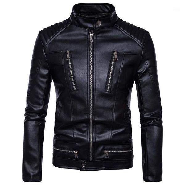new autumn and winter men's motorcycle slim multi-zip leather jacket men clothes 2018 chaqueta de cuero para hombre1, Black
new autumn and winter men's motorcycle slim multi-zip leather jacket men clothes 2018 chaqueta de cuero para hombre1, Black