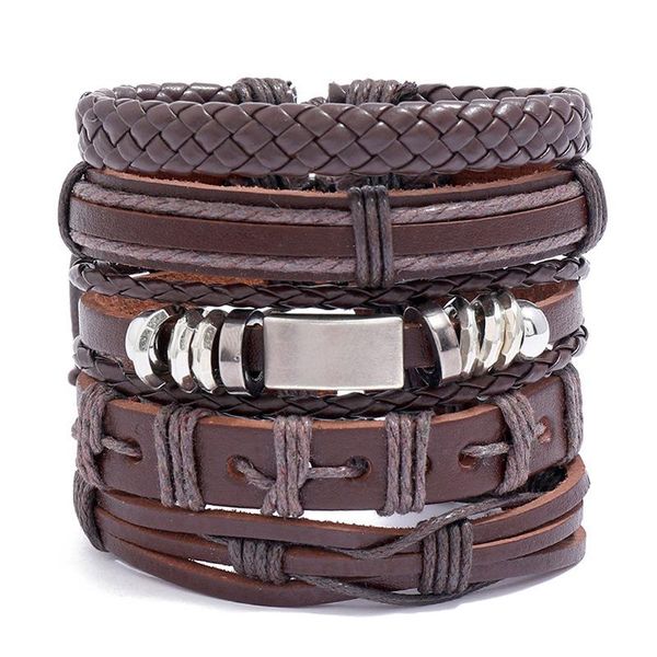 bangle men bracelets vintage multilayer leather braided bangles 5 piece/set handmade rope wrap male gift jewelry, Black
bangle men bracelets vintage multilayer leather braided bangles 5 piece/set handmade rope wrap male gift jewelry, Black