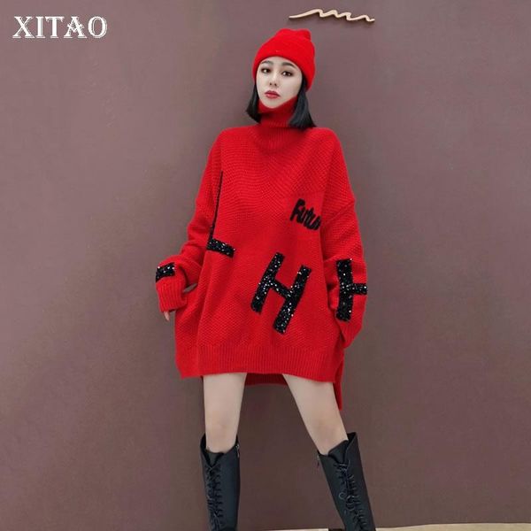xitao knitting splicing letter sweater women casual loose contrast color turtleneck collar pullover sweater winter zy3411, White;black
xitao knitting splicing letter sweater women casual loose contrast color turtleneck collar pullover sweater winter zy3411, White;black