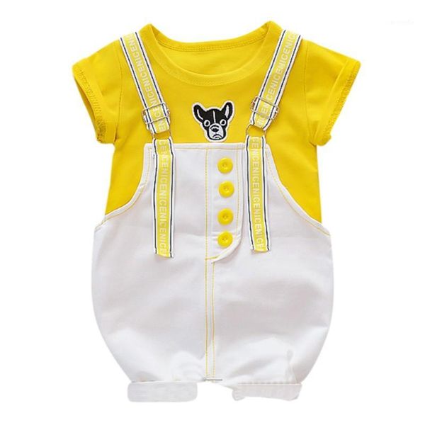 children's summer fashion boy suit simple stitching suit boy strap puppy t-shirt overalls1, White
children's summer fashion boy suit simple stitching suit boy strap puppy t-shirt overalls1, White