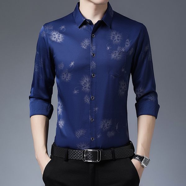 2020 spring and autumn new printed men's long sleeve floral thin fashion loose lapel inch shirt, White;black
2020 spring and autumn new printed men's long sleeve floral thin fashion loose lapel inch shirt, White;black