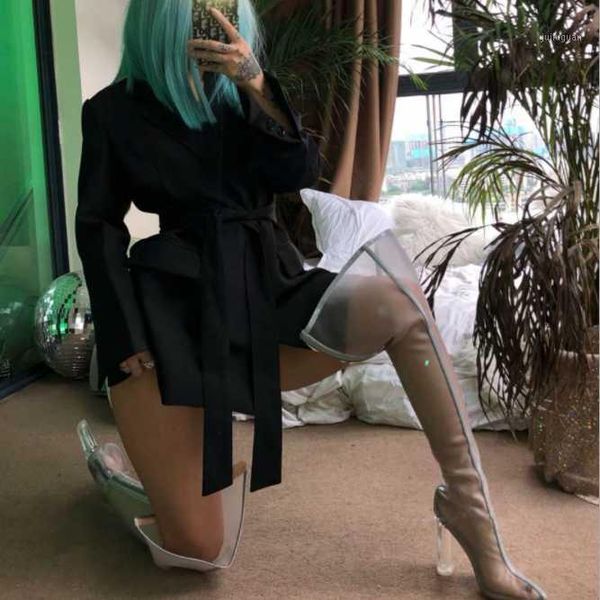 new thick heel over the knee boots mesh yarn women's boots transparent sandals high heels fashion women's shoes a0051, Black
new thick heel over the knee boots mesh yarn women's boots transparent sandals high heels fashion women's shoes a0051, Black