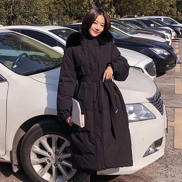 long fox fur hooded winter down coat women 90% white duck down jacket thick warm belted parkas female outerwear 2020x1016, Black;brown
long fox fur hooded winter down coat women 90% white duck down jacket thick warm belted parkas female outerwear 2020x1016, Black;brown