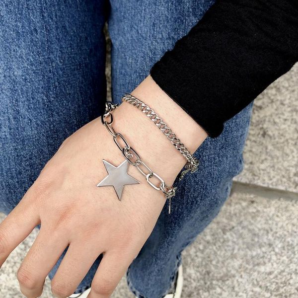 selling jewelry female niche design star moon bracelet personality hip hop retro fashion bracelet, Golden;silver
selling jewelry female niche design star moon bracelet personality hip hop retro fashion bracelet, Golden;silver