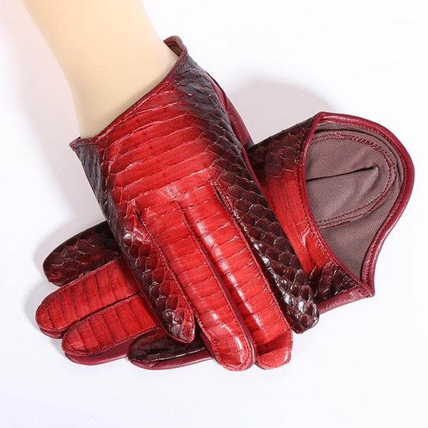 new 2020 genuine leather women gloves female spring autumn thin style snakeskin pattern half palm sheepskin gloves 13191, Blue;gray
new 2020 genuine leather women gloves female spring autumn thin style snakeskin pattern half palm sheepskin gloves 13191, Blue;gray
