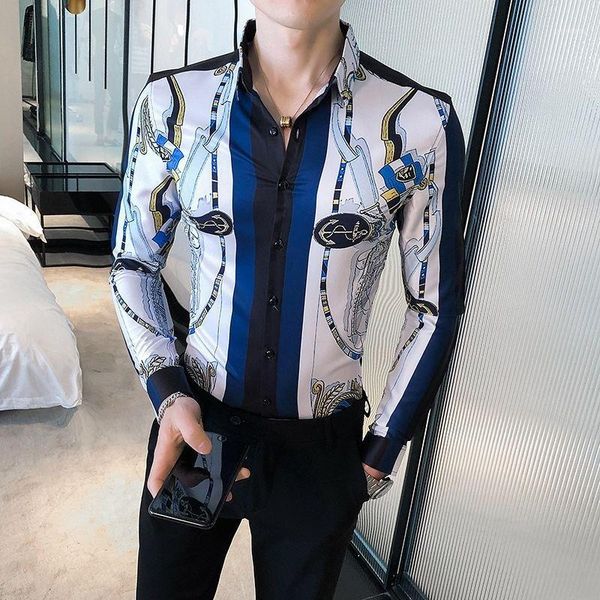 camisa hombre british style men's nightclub bar floral shirt mens trendy uniform autumn flower shirt men camisa social masculina1, White;black
camisa hombre british style men's nightclub bar floral shirt mens trendy uniform autumn flower shirt men camisa social masculina1, White;black