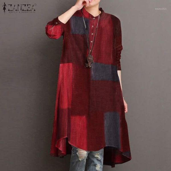 women's blouses & shirts autumn long sleeve vintage plaid blouse zanzea women casual leopard shirt bohemian printed blusas chemise muj, White
women's blouses & shirts autumn long sleeve vintage plaid blouse zanzea women casual leopard shirt bohemian printed blusas chemise muj, White