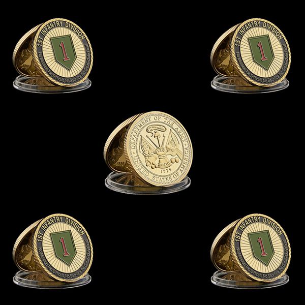 5pcs 1775 us liberty department of army 1st infantry division craft souvenir challenge coin usa w/ capsule protection
5pcs 1775 us liberty department of army 1st infantry division craft souvenir challenge coin usa w/ capsule protection