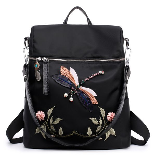 vintage backpack bag women teenage girl dragonfly embroidery school shoulder female backpack
vintage backpack bag women teenage girl dragonfly embroidery school shoulder female backpack
