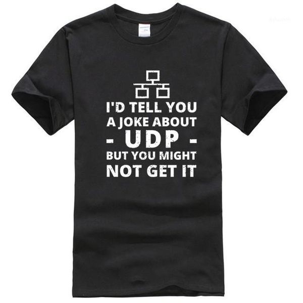 men's joke about udp - it network administrator present t shirt design short sleeve o-neck pattern anti-wrinkle shirt1, White;black
men's joke about udp - it network administrator present t shirt design short sleeve o-neck pattern anti-wrinkle shirt1, White;black