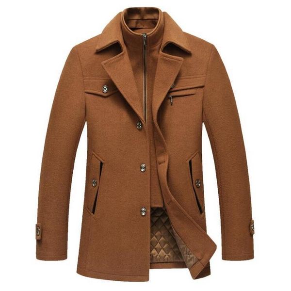 men's wool & blends coat men winter fashion warm thick comfortable woolen pea male trench overcoat, Black
men's wool & blends coat men winter fashion warm thick comfortable woolen pea male trench overcoat, Black