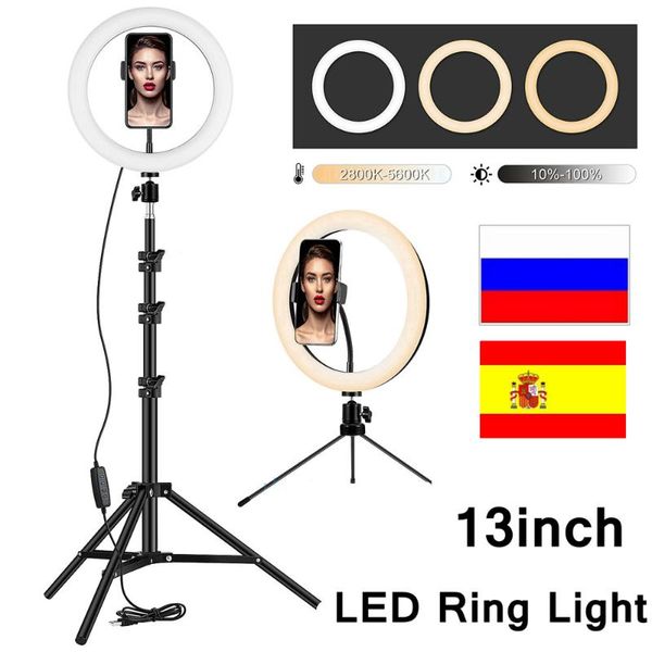 13inch led selfie ring light with tripod pgraphy lights ring lamp dimmable makeup p studio ringlight for youtube video
13inch led selfie ring light with tripod pgraphy lights ring lamp dimmable makeup p studio ringlight for youtube video