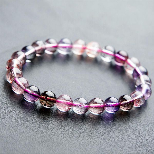 7mm colorful natural super seven melody stone bracelets for women stretch crystal round bead natural rutilated quartz bracelet, Black
7mm colorful natural super seven melody stone bracelets for women stretch crystal round bead natural rutilated quartz bracelet, Black