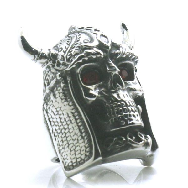 size 7 to size 15 mens boys 316l stainless steel big skull red stone eye northern europe vikings ring, Golden;silver
size 7 to size 15 mens boys 316l stainless steel big skull red stone eye northern europe vikings ring, Golden;silver