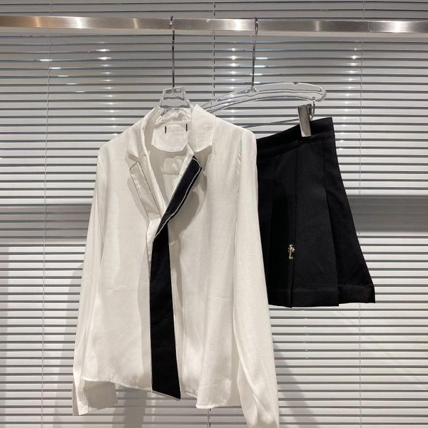 2020 web new celebrity at fall edge contrast color tie jk skirt plied female emblem suit 5h4p, White
2020 web new celebrity at fall edge contrast color tie jk skirt plied female emblem suit 5h4p, White