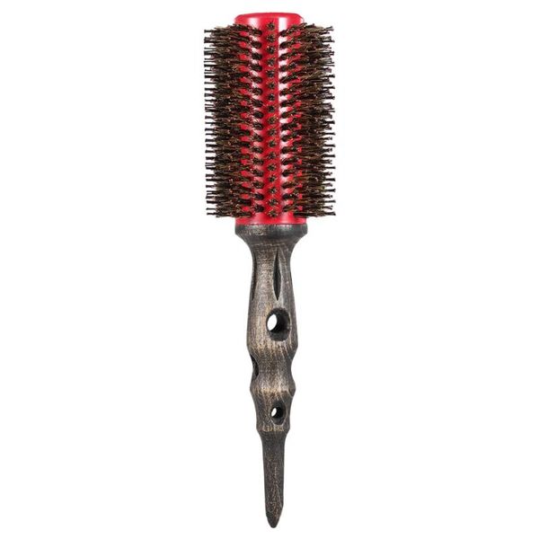 boar bristle hair comb round hair brush roller comb non-slip wood handle round wet curly for salon styling tools, Silver
boar bristle hair comb round hair brush roller comb non-slip wood handle round wet curly for salon styling tools, Silver