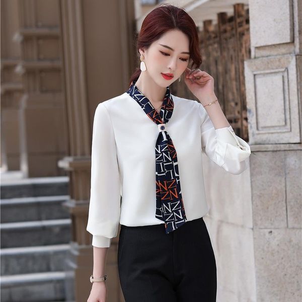 women's blouses & shirts 2021 fashion women white ladies work wear clothes office uniform styles 
women's blouses & shirts 2021 fashion women white ladies work wear clothes office uniform styles