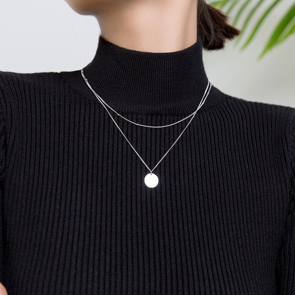 modian minimalist sequins little ball pendant necklace for women gift sterling silver 925 double chain necklace fine jewelry q0531
modian minimalist sequins little ball pendant necklace for women gift sterling silver 925 double chain necklace fine jewelry q0531