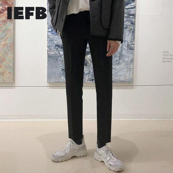 iefb men's draped suit pants men's black formal korean fashion slim casual ankle-length troursers stright 2021 spring new 9y54871, White;black
iefb men's draped suit pants men's black formal korean fashion slim casual ankle-length troursers stright 2021 spring new 9y54871, White;black