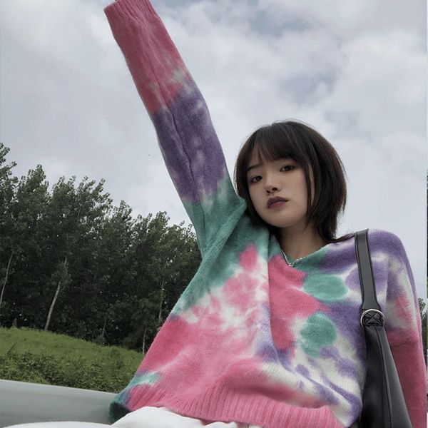 2021 Lazy Female Sweater New Autumn Round Collar Macaron Loose Pullovers Knitted or Crocheted Long Sleeves Fall Korean Fashion Tops 9E3F, White;black
2021 Lazy Female Sweater New Autumn Round Collar Macaron Loose Pullovers Knitted or Crocheted Long Sleeves Fall Korean Fashion Tops 9E3F, White;black