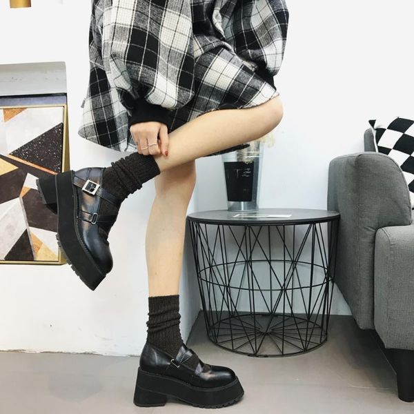 european style 2020 thick sole shoes women's shoes muffins chunky heels high heels british style ladies small leather, Black
european style 2020 thick sole shoes women's shoes muffins chunky heels high heels british style ladies small leather, Black