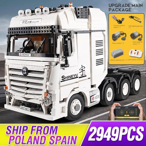 moc technic yu ji blocks app remote control truck arocs car model building assemble bricks kids educational toys christmas gift 1008
moc technic yu ji blocks app remote control truck arocs car model building assemble bricks kids educational toys christmas gift 1008