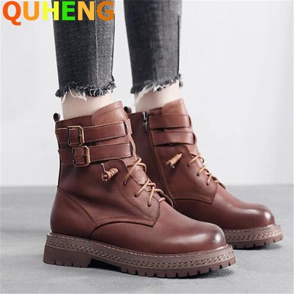 boots genuine leather women 2021 autumn cowhide women's single shoes quhneg brand design zapatos de mujer1, Black
boots genuine leather women 2021 autumn cowhide women's single shoes quhneg brand design zapatos de mujer1, Black