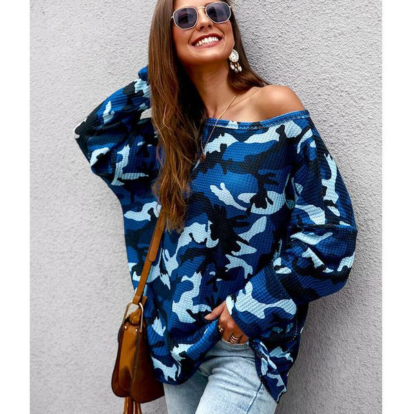 spring women shoulder long sleeve camouflage jumper loose casual t-shirts kg-304, White
spring women shoulder long sleeve camouflage jumper loose casual t-shirts kg-304, White