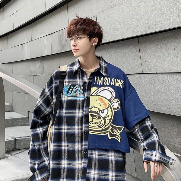 2020 new boys casual plaid shirt japanese style tide teen student long sleeve hong kong style ins korean trend harajuku, White;black
2020 new boys casual plaid shirt japanese style tide teen student long sleeve hong kong style ins korean trend harajuku, White;black