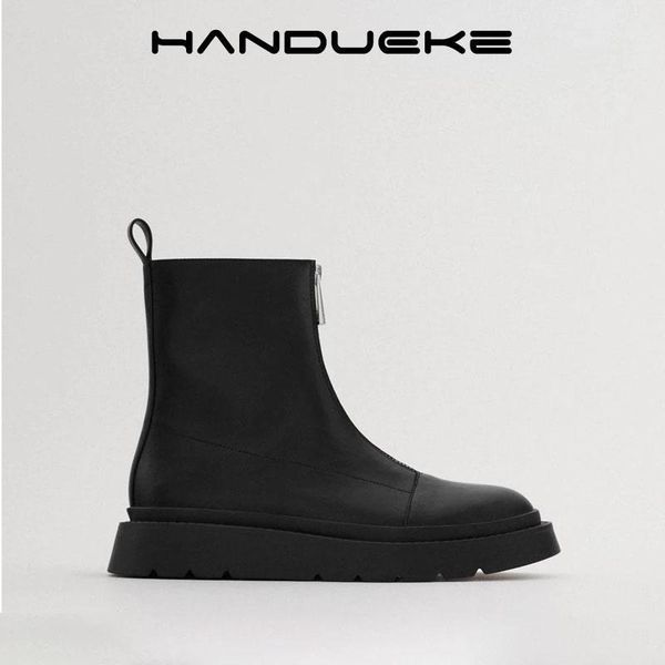 boots winter front zipper design short women high low warmth black british style toe flat ankle 20211
boots winter front zipper design short women high low warmth black british style toe flat ankle 20211