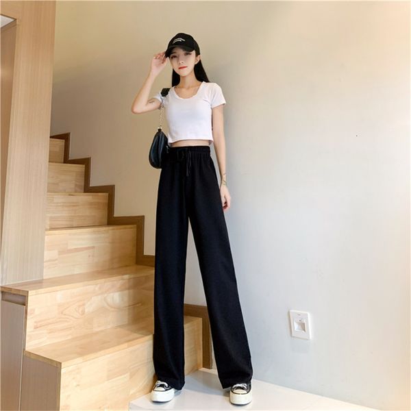 2021 new down in a straight line wide leg pants will see high waist fashion drawstring women's 0pq0, Black;white
2021 new down in a straight line wide leg pants will see high waist fashion drawstring women's 0pq0, Black;white