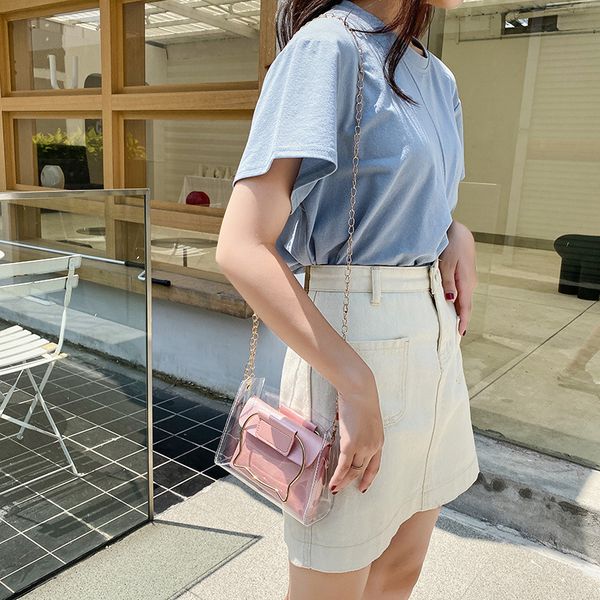designer transparent bag 2020 korean style new bag shoulder messenger bag leisure chain small square cat ear handbag
designer transparent bag 2020 korean style new bag shoulder messenger bag leisure chain small square cat ear handbag
