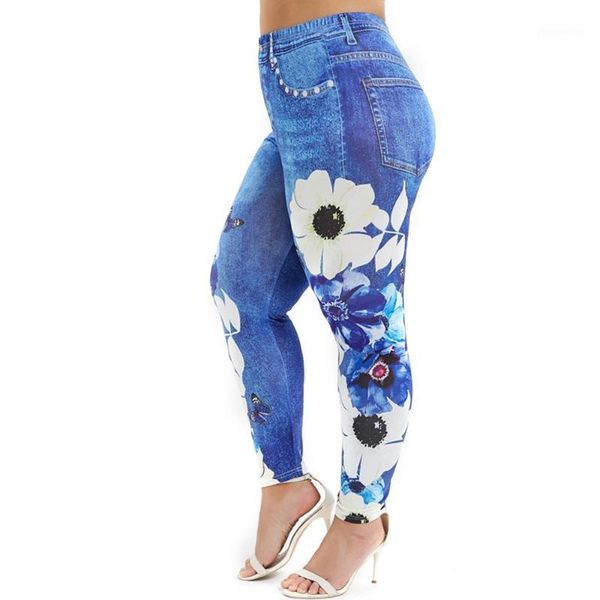 women's leggings floral printed plus size women fitness pants high waist sport imitation denim workout ladies 3xl d301, Black
women's leggings floral printed plus size women fitness pants high waist sport imitation denim workout ladies 3xl d301, Black