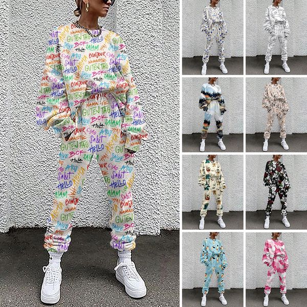 women's two piece pants tie dye pattern print women 2 sets autumn tracksuit loose loungewear sportswear elastic waist casual top, White
women's two piece pants tie dye pattern print women 2 sets autumn tracksuit loose loungewear sportswear elastic waist casual top, White