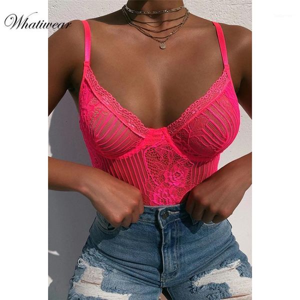 whatiwear 2020 neon pink lace mesh bodysuit women transparent teddies 2020 jumpsuits women deep v sheer bodysuit1, Black;white
whatiwear 2020 neon pink lace mesh bodysuit women transparent teddies 2020 jumpsuits women deep v sheer bodysuit1, Black;white