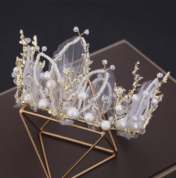 round crown headdress bride wedding accessories xian qi super fairy evening dress dinner hair ornaments atmosphere simple, Silver
round crown headdress bride wedding accessories xian qi super fairy evening dress dinner hair ornaments atmosphere simple, Silver