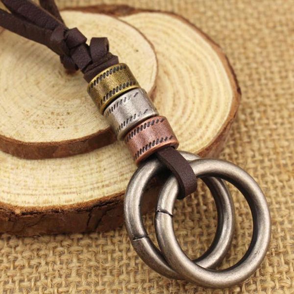 eif dock vintage punk mens cowhide rope necklace male leather cord necklace male double circles pendant necklace male qylhpp, Black
eif dock vintage punk mens cowhide rope necklace male leather cord necklace male double circles pendant necklace male qylhpp, Black