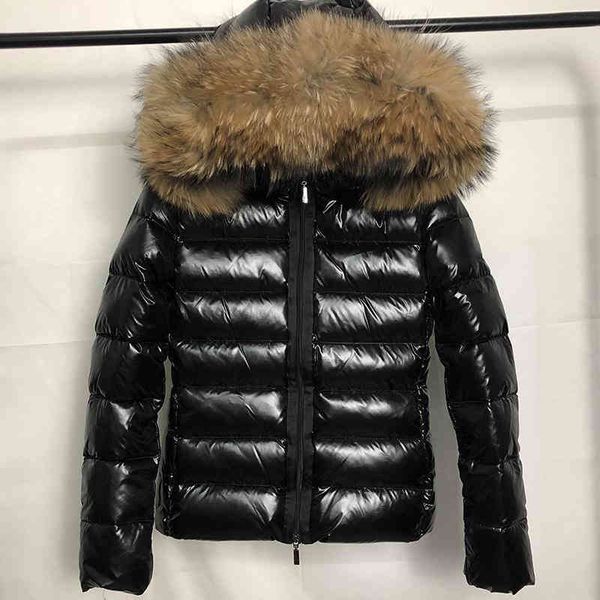 2021 women wolf fur nylon down jacket designer lady warm hooded snap button zip closure outwear fashion girl stand collar padded coat, Black
2021 women wolf fur nylon down jacket designer lady warm hooded snap button zip closure outwear fashion girl stand collar padded coat, Black