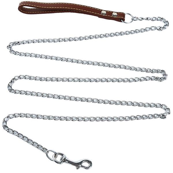 durable anti-bite metal dog chain lead for small medium large dog chain leash handle leads pu leather iron pet accessories
durable anti-bite metal dog chain lead for small medium large dog chain leash handle leads pu leather iron pet accessories