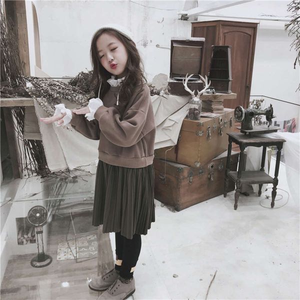 children's fake winter lishi clothing two korean piece drs girl's foreign sle plush thickened skirt zja0, Red;yellow
children's fake winter lishi clothing two korean piece drs girl's foreign sle plush thickened skirt zja0, Red;yellow