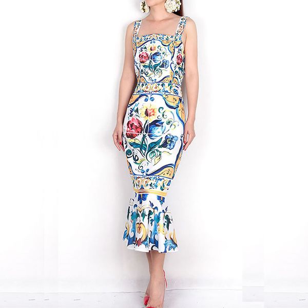 spaghetti strap dress 2020 luxury blue and white porcelain print casual trumpet sheath mid-calf square collar new arrival dress, Black
spaghetti strap dress 2020 luxury blue and white porcelain print casual trumpet sheath mid-calf square collar new arrival dress, Black